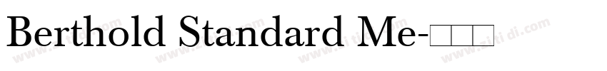 Berthold Standard Me字体转换